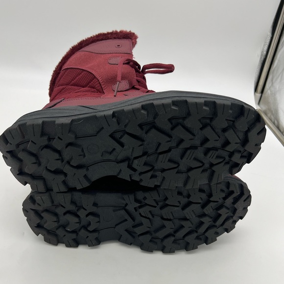 Fanture Women's Waterproof Burgundy Snow Winter Boots NEW Size 10 EU 41 - Picture 3 of 6